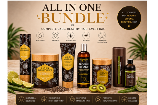  shampoo, conditioner, hair mask, protein defender, and hair growth serum 